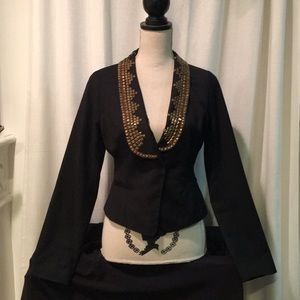 Gold studded blazer